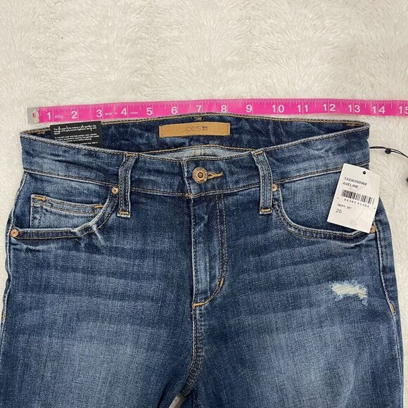 NEW Joes Jeans Aveline Skinny Ankle Jeans 26 Dark Ripped Distressed Denim NWT - Picture 5 of 6